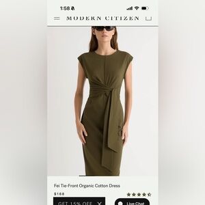 Elegant Olive Green Dress